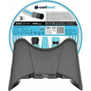 Садовый шланг Cellfast модель 10-450 — диаметр 1/2" (12,5 мм), длина 20 м, в комплекте держатель-навес