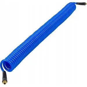 Forsage spirālveida PU šļūtene 8 mm x 12 mm x 15 m, ar kniedētām 1/4" uzgalēm