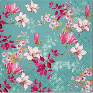 Napkins Paw Magnolia 33 x 33 cm 20 pcs, paper luncheon napkins