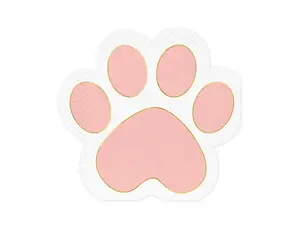 Paper napkins PartyDeco SPK38 Pink/White 310×290 mm, folded 155 mm, 12 pcs