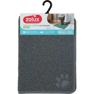 Litter mat for cat ZOLUX M 40x60 cm grey — large protective mat under litter tray