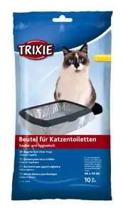 Trixie TRIXIE 4044 dog/cat poop bag pack, transparent, 10 pcs, 460×590 mm