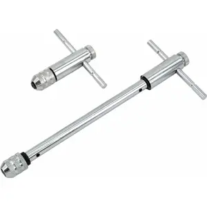 Tap wrench AWTools AW20303 for taps M3–M10, 85 mm clamping T-handle with ratchet