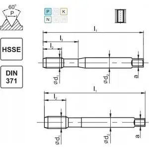 Метчик FANAR GWINTOWNIK UNC 3/8-16 DIN-371B (2B) HSSE 800
