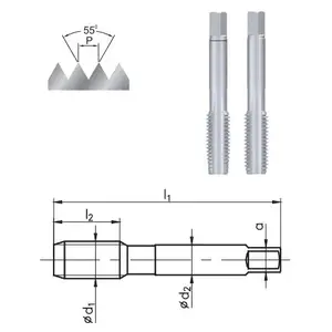 Набор метчиков ручных FANAR 3/8" дюймовая резьба, 2 шт. (A1-220001-3129)