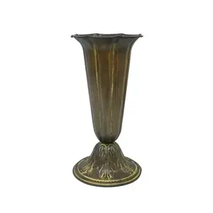 Vase Art-Pol 56400 — metal copper finish, height 130 mm, width 260 mm