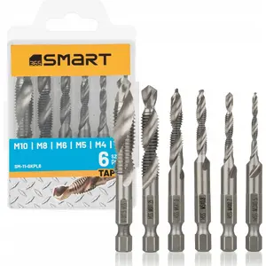 Threading Tap Set Smart365 1/4" HSS M3–M10, 6 pcs