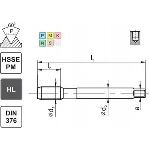 Thread Tap FANAR GWINTOWNIK M10 DIN-376C R45 (6HX) HSSE-PM HL MASTERTAP