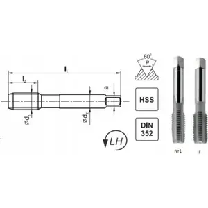 Thread tap FANAR M18x1.5 NGMM/2 DIN-2181 LH (6H) HSS