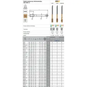 Метчик FANAR GWINTOWNIK M18x1,5 DIN-374B (6H) HSSE TN 800X — метрический метчик M18 x 1,5, HSSE