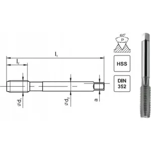 Tap FANAR M7 NGMM/1 DIN-352D (6H) HSS for threading