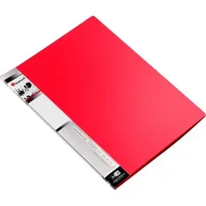 Document wallet Titanum A4 presentation folder with 20 pockets, red