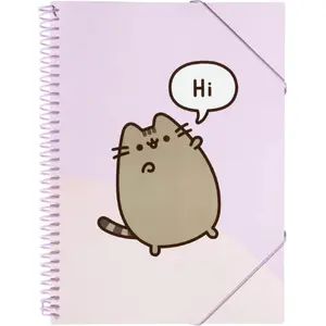 A4 mape ar gumiju un 30 caurspīdīgām iekšlapām, Pusheen (CFA405)