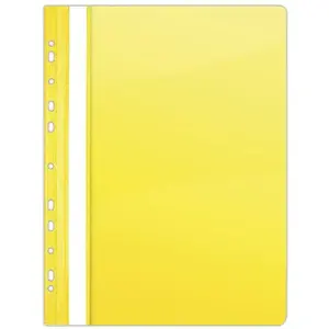 Plastic A4 clamp folder Donau 1704001-11, PVC, yellow, pack of 10