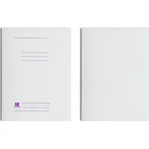 Document folder Barbara A4 with strip, model 0820010BN — white, cardboard 350 g/m², 50 pcs