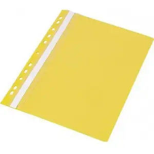 Plastic Document Folder Panta Plast A4 with Euro Perforation, Yellow, 20 pcs