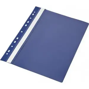 Plastic Document Folder Panta Plast A4 with Euro Perforation, Blue, 20 pcs