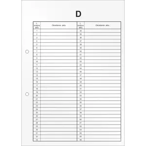 Filing insert Biurfol model DRU-055D for personal files, format D, document organizer accessory