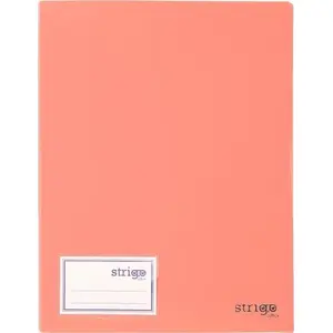 Document display album Strigo A4 with 30 clear pockets, light pink