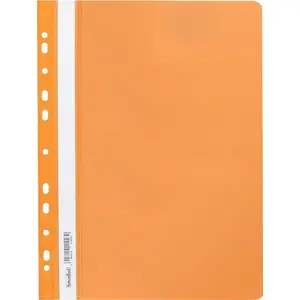 Plastic A4 punched folder Biurfol SPP-02-08 in orange, polypropylene (PP), perforated for ring binders