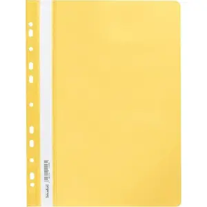 Plastic punched A4 folder Biurfol SPP-02-04, yellow, polypropylene (PP)