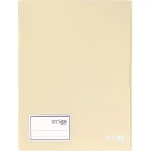 Document display folder Strigo A4 presentation album with 20 transparent sleeves, beige