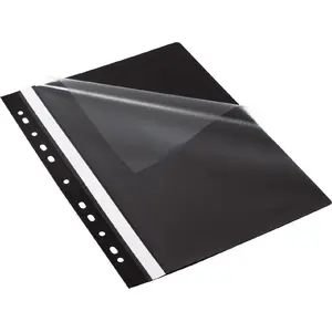 Bantex A4 punched filing folder EVO, black, pack of 25
