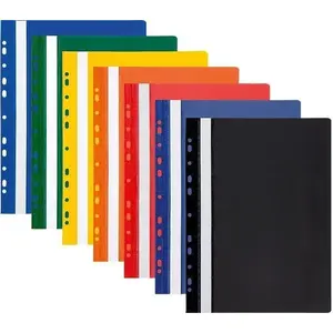 Binder/Folder panta plast A4 PVC with euro perforation, orange, pack of 10