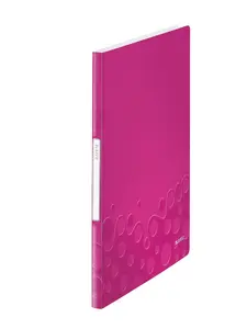 Display Book LEITZ WOW PP, 20 pockets, PVC, Metallic Pink, 231×310×13 mm