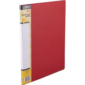 Folder with 10 clear pockets, D.Rect brand, model 447687 — red presentation folder