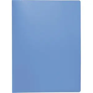 Document folder Q-Connect KF02142, PP A4, 380 µm, 20 pockets, transparent blue