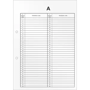 Folder Insert for Personal Files Biurfol A — document sleeve for A-format records