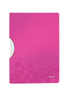 Mape ar klipš LEITZ Clip file ColorClip WOW A4 PP, A4 formāts, polipropilēns, rozā, 8 mm biezums
