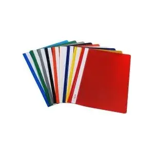 Mape A5 PVC Anna Zaradna — caurspīdīgs vāks, 10 kabatas, zaļa