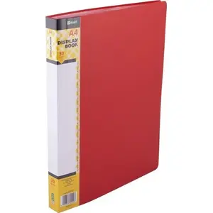 Document wallet D.Rect offer folder with 30 transparent sleeves, red, model 447707