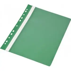 Plastic Document Sleeves Panta Plast A4 with Euro Perforation, Green, Pack of 20