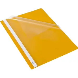 Document folder Bantex Standard A4 with metal prongs, yellow, pack of 25