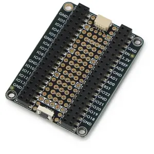 Proto Under Plate priekš Raspberry Pi Pico — Green Cell; STEMMA QT savienojumi un atiestatīšanas poga