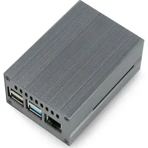 Aluminum Case with Fan for Raspberry Pi 4B (grey) - OEM DNG-17236