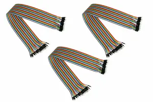 Jumper wire Alcasa JW40-020MM-3 20 cm solid tip, multicolour, pack of 3 for breadboard