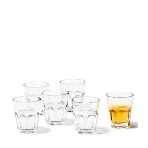 Whiskey glass LEONARDO L-013376, glass, transparent, set of 6, Ø50×H60 mm