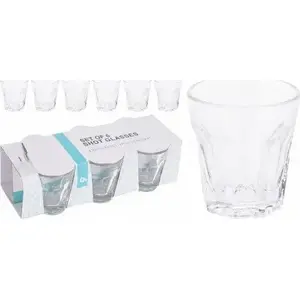 Shot glass set KOOPMAN KO843170 — 6 pieces, 40 ml each, clear glass