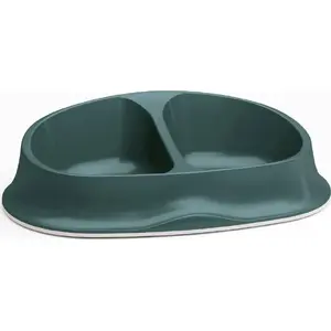 Divkārša barošanas bļoda ZOLUX STEFANPLAST Chic plastmasas zaļa 2×250 ml