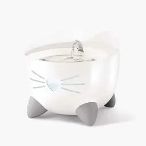 Автоматическая поилка Catit Pixi — корпус из нержавеющей стали, 2,5 л, белая, питание AC/USB 5 В, 1 А