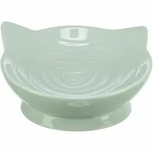 Dog/cat bowl Aptel TRIXIE 25103 — ceramic, green, Ø 14 cm