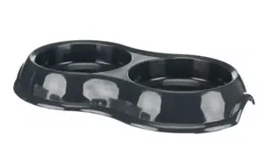 Комбинированная миска Trixie Double Bowl для кошек, пластик, диаметр 11 см