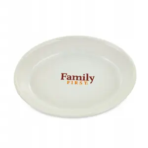 Keramikas kaķa trauks Family FIRST FF-19997, balts ar apdruku, Ø 11 cm