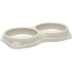 Двойная пластиковая миска для кошки Yarro International Y3711-1760 — серая, 2×0,2 л