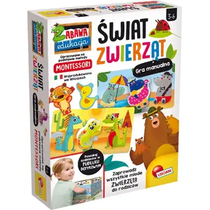 Образовательная игра Montessori Lisciani Świat Zwierząt 3+ — развивающая игрушка для детей от 3 лет