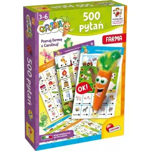 Educational Board Game Lisciani Carotina 500 Questions — Farming Theme, Multilingual Cards